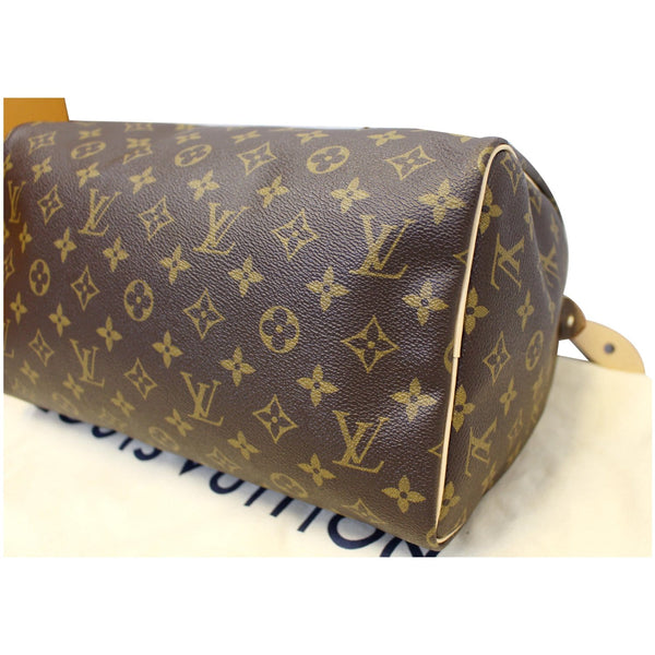 LOUIS VUITTON Speedy 30 Monogram Canvas Satchel Handbag Brown