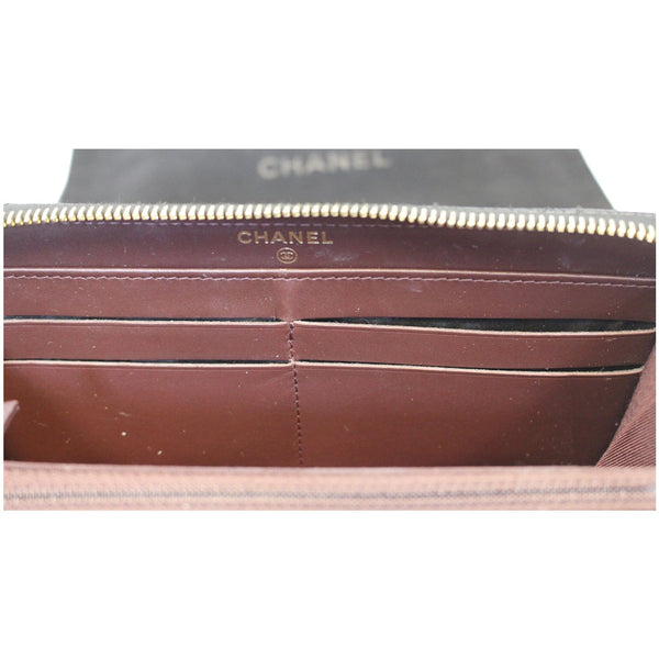 CHANEL Black Caviar Leather Zippy Wallet Black-US
