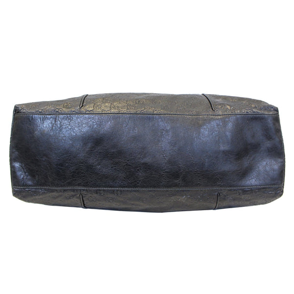 GUCCI Black Leather Signature Extra Large Tote Bag 189680-US