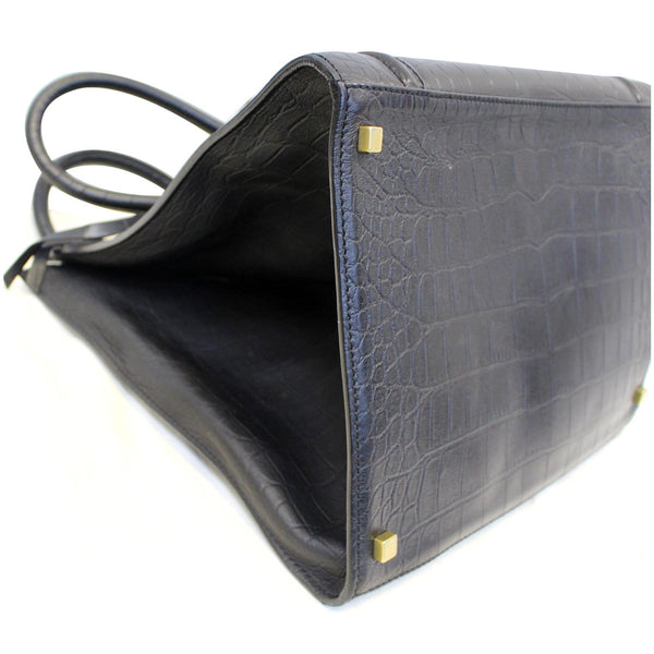 CELINE Medium Phantom Luggage Croc Stamped Embossed Leather Tote Bag-US