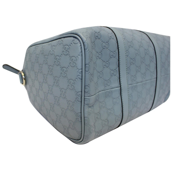 GUCCI Medium Joy Guccissima Leather Boston Bag Turquoise