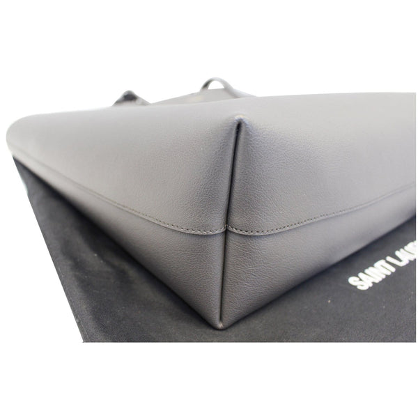 Yves Saint Laurent Shopping Tote Bag Leather Grey - corner