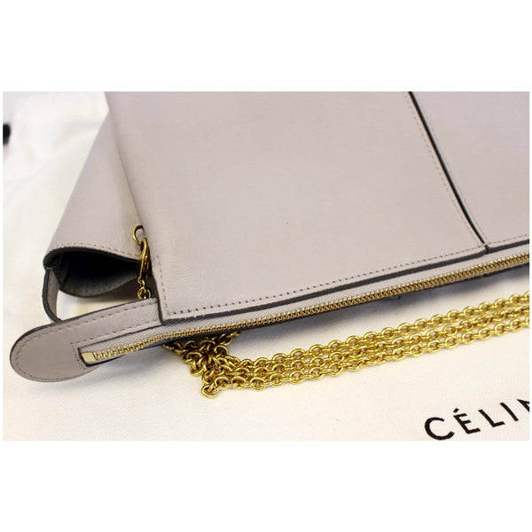 Celine Tri-Fold Clutch on Chain Crossbody Bag-Top left view
