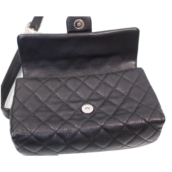 Chanel 2.55 Reissue Flap Grained Leather Waist Belt Bag open view