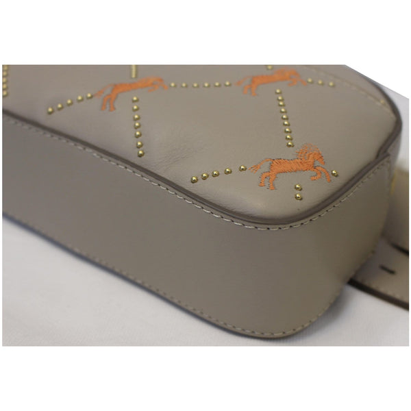 Chloe Embroidered Little Horses Leather Belt Bum Bag Grey for sale