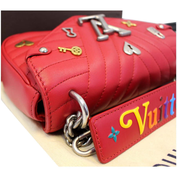 Louis Vuitton PM Wave Love Lock Chain Shoulder Bag red