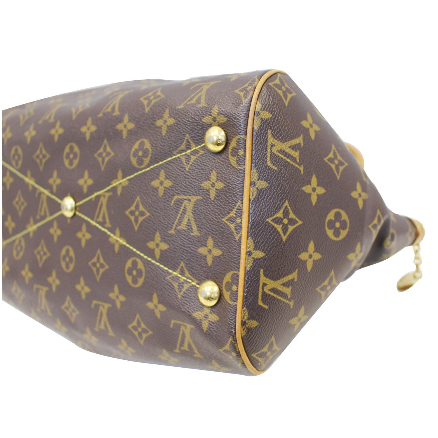 Tivoli cloth handbag Louis Vuitton Brown in Cloth - 24983882