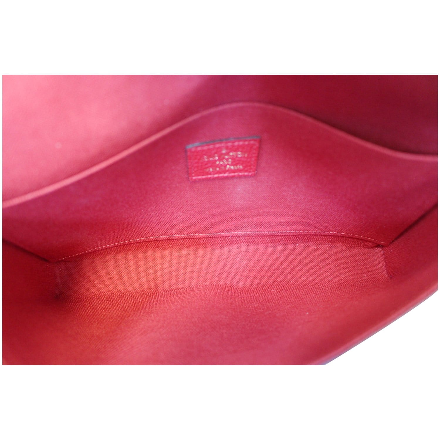 Louis Vuitton Red FELICIE POCHETTE Epi Leather Silver Chain Pouch WOC  Shoulder