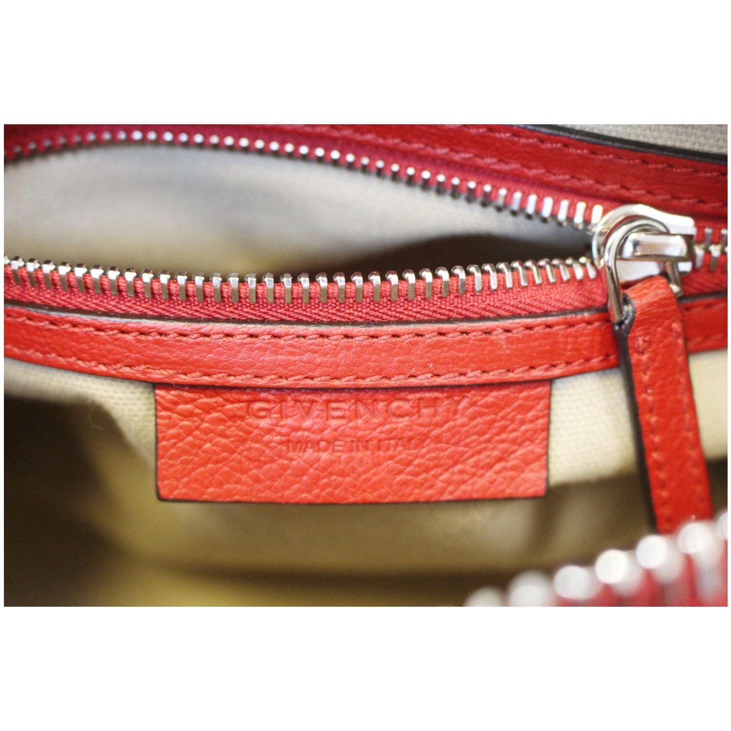 Givenchy Red Goatskin Mini Antigona Bag - Handbag | Pre-owned & Certified | used Second Hand | Unisex