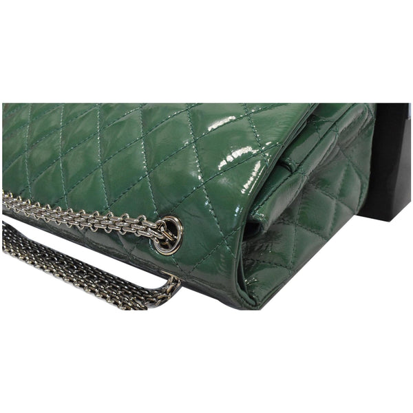 Chanel 2.55 Reissue Double Flap Patent Leather Bag Green at Dallas Designer
