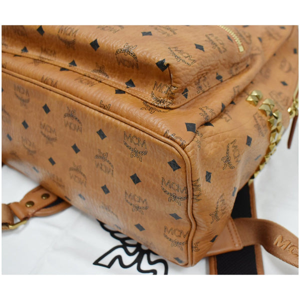 MCM Stark Classic Visetos Canvas Backpack Bag Cognac