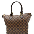 LOUIS VUITTON Saleya PM Damier Ebene Tote Bag Brown