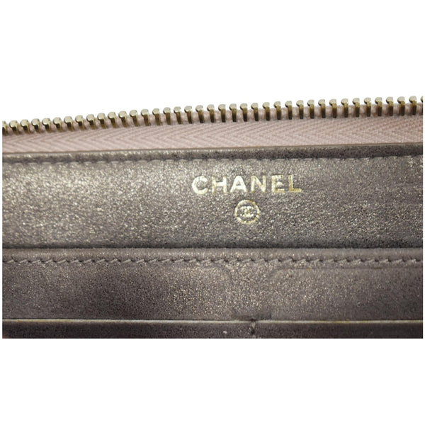 Chanel Zip Around Coated Canvas Wallet - Engraved Chanel