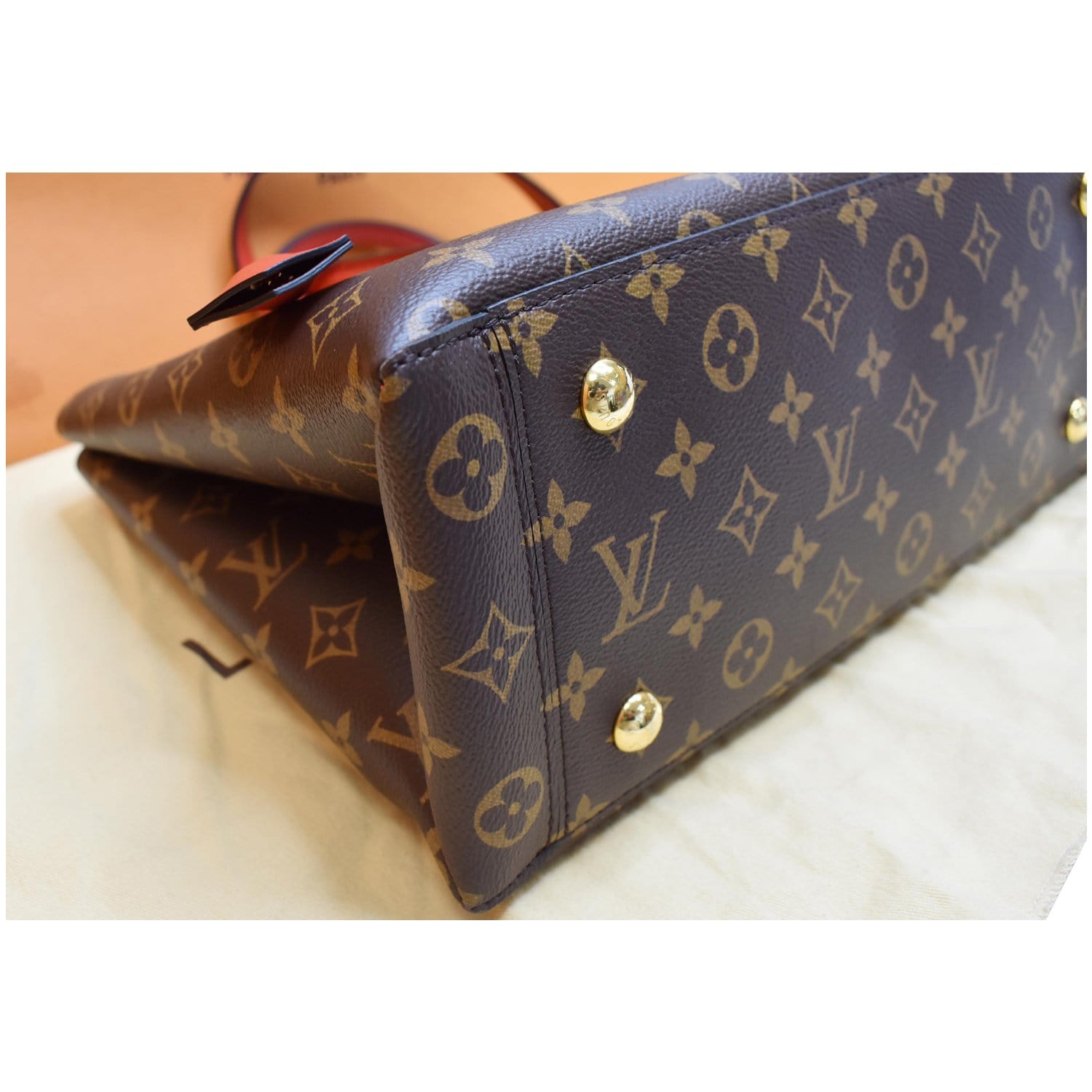 Flower tote cloth tote Louis Vuitton Brown in Cloth - 33835716