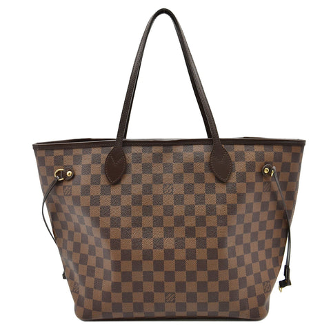 LOUIS VUITTON  Neverfull MM Damier Ebene Tote Bag Brown