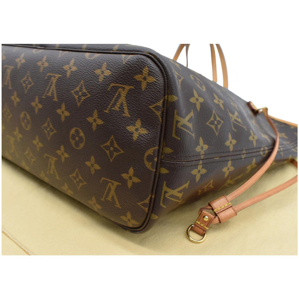 LOUIS VUITTON Neverfull MM V Grenade Monogram Canvas Shoulder Bag Brown
