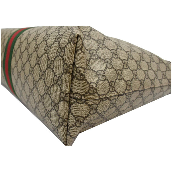Gucci Ophidia Medium GG Supreme Canvas Tote Bag - bottom corner