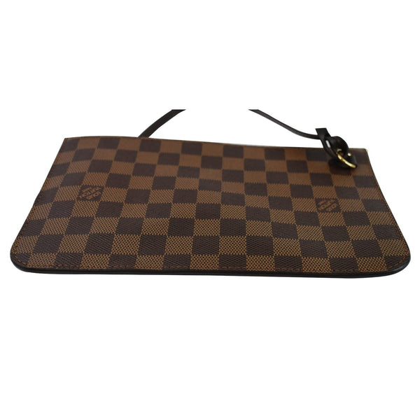 Louis Vuitton Pochette Wristlet Bag Damier Neverfull GM upside view
