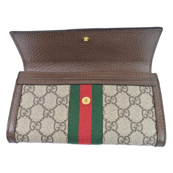Gucci Ophidia GG Continental Supreme Canvas Wallet Beige 523153