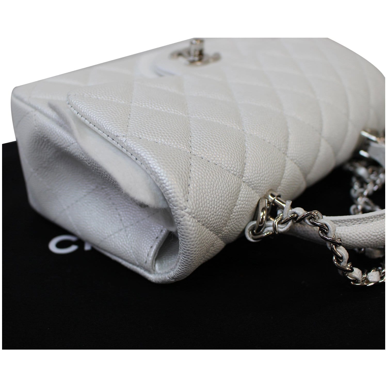 [NFS] Chanel micro / mini belt bag in white caviar leather