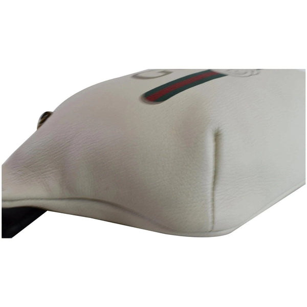 GUCCI Print Leather Medium Belt Waist Bum Bag White 530412
