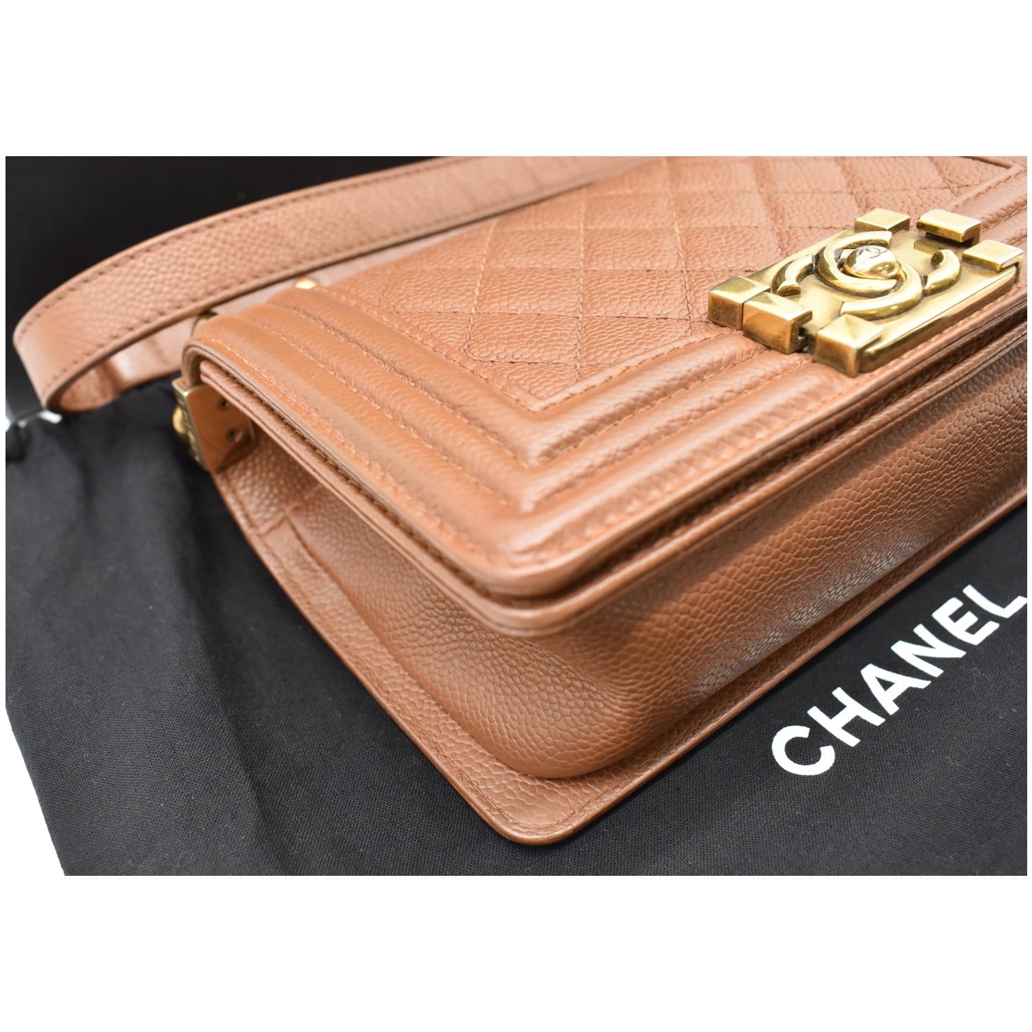 Chanel Small Boy CC Chain Leather Shoulder Bag - DDH