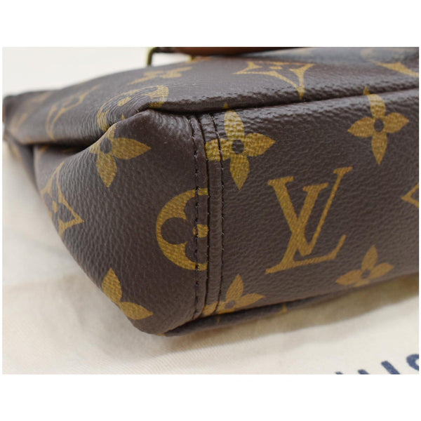 LOUIS VUITTON Nano Pallas Monogram Canvas Crossbody Bag Brown