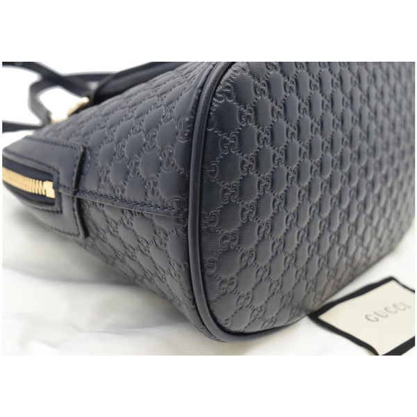 GUCCI Mini Dome Micro Guccissima Leather Crossbody Bag Blue 449654