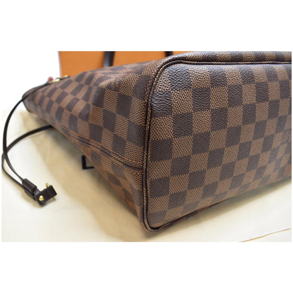 LOUIS VUITTON Neverfull MM Damier Ebene Tote Shoulder Bag Brown