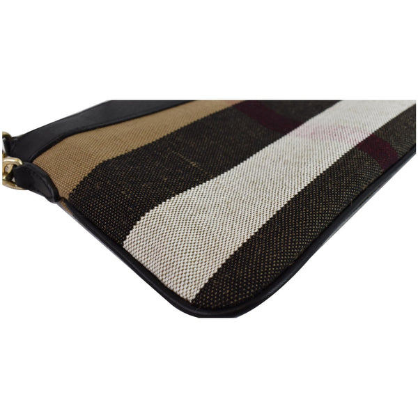 BURBERRY Peyton House Check Canvas Crossbody Bag Black