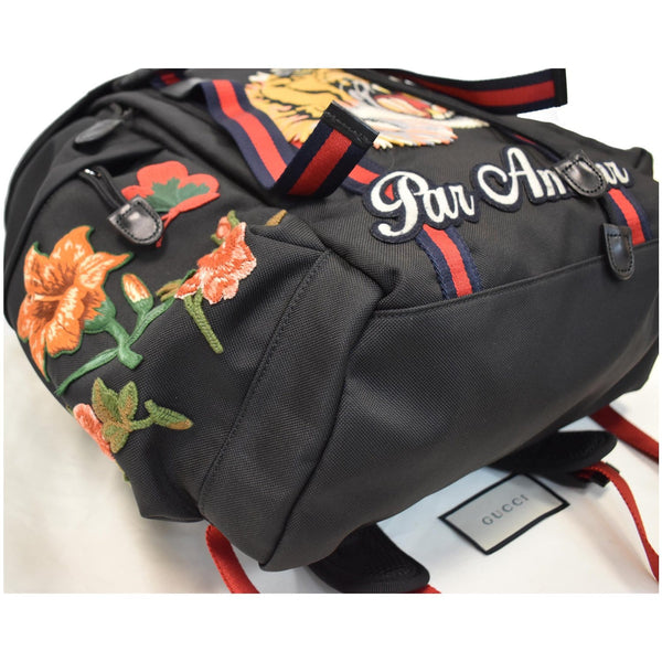 GUCCI Techpack Backpack with Embroidery Backpack Bag Black 429037