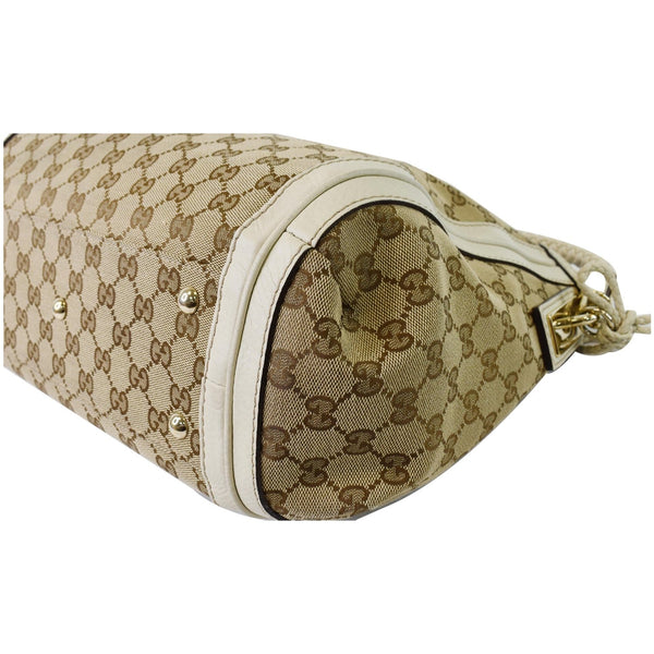 GUCCI Medium Bella GG Canvas Hobo Bag Beige 269949