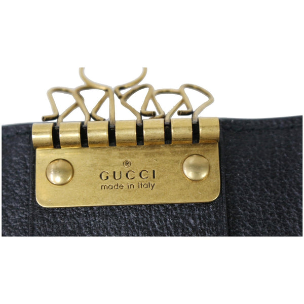 Gucci Animalier Bee Leather Key Case Black | made in Italy