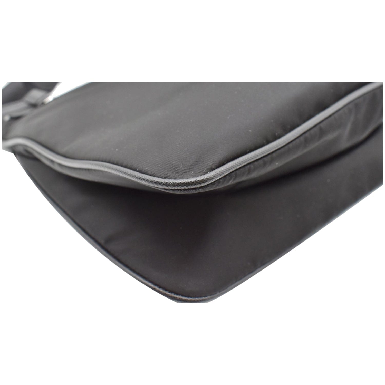 Nylon And Saffiano Leather Crossbody Bag