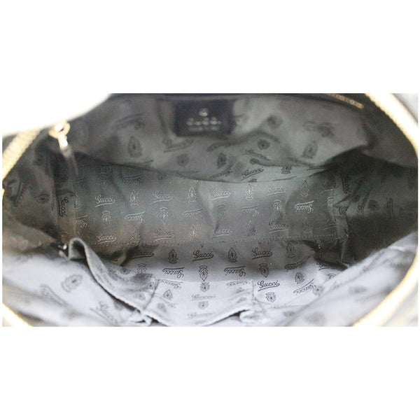 GUCCI Pop Bamboo Dialux Coated Canvas Top Handle Shoulder Bag Black 190256