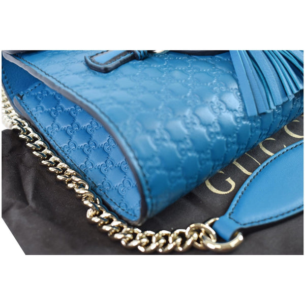 preowned Gucci Emily Mini Micro Guccissima Leather Bag