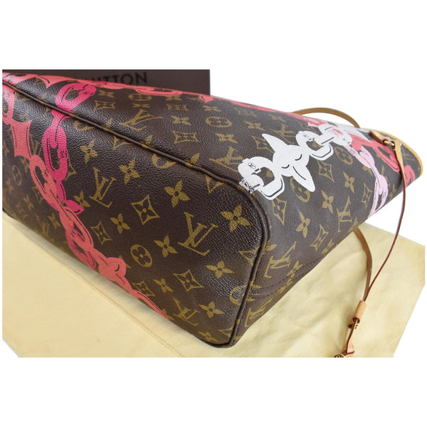 LOUIS VUITTON Bay Neverfull MM Monogram Canvas Tote Bag Fuchsia