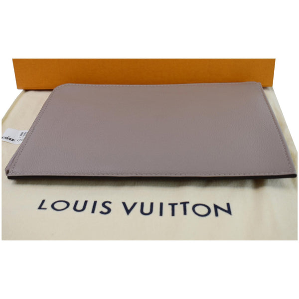 Louis Vuitton Jules PM Pochette Leather Clutch Taupe - lv pouch