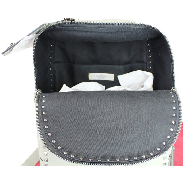 VALENTINO Garavani Rockstud Leather Backpack Light Green