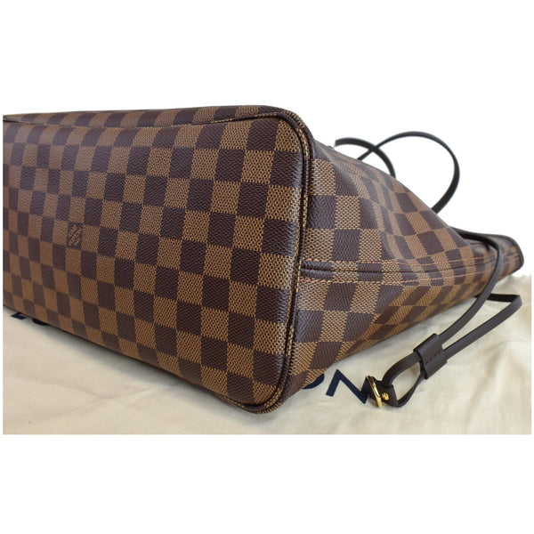 LOUIS VUITTON Neverfull MM Damier Ebene Tote Bag Brown