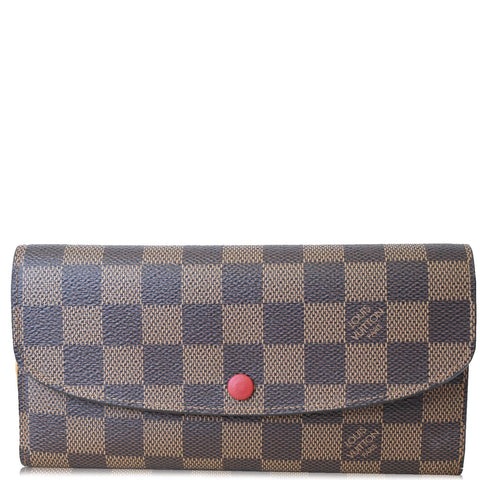 LOUIS VUITTON Damier Ebene Sarah Wallet Brown
