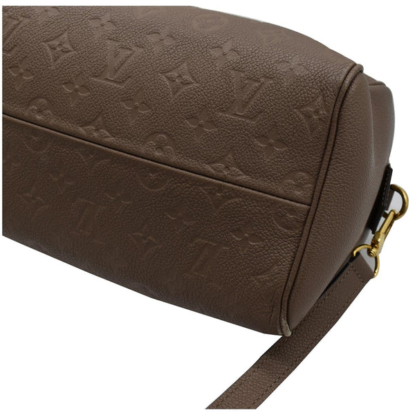 LOUIS VUITTON Speedy 25 Bandouliere Monogram Empreinte Leather Crossbody Bag Tourterelle