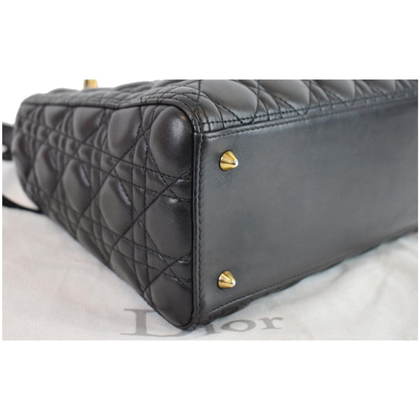 Christian Dior Medium Lady Bag bottom metal feet