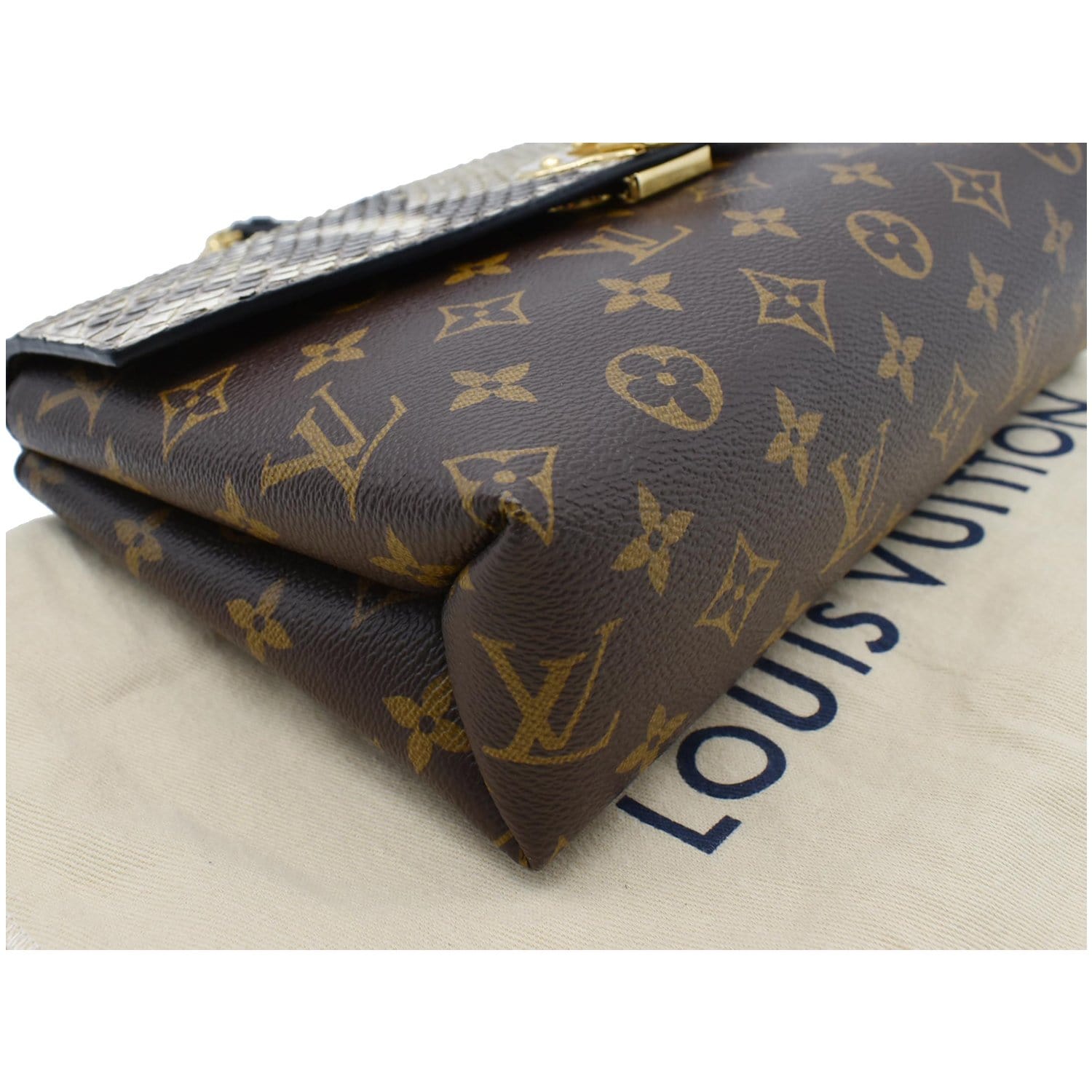 Louis Vuitton Saint Placide Monogram Canvas Python Bag