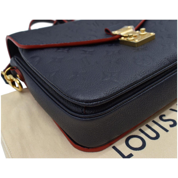 LOUIS VUITTON Metis Pochette Empreinte Leather Crossbody Bag Blue