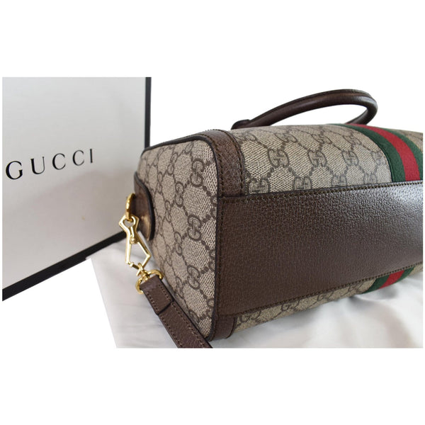 GUCCI Ophidia GG Canvas Medium Top Handle Shoulder Bag Beige 524532
