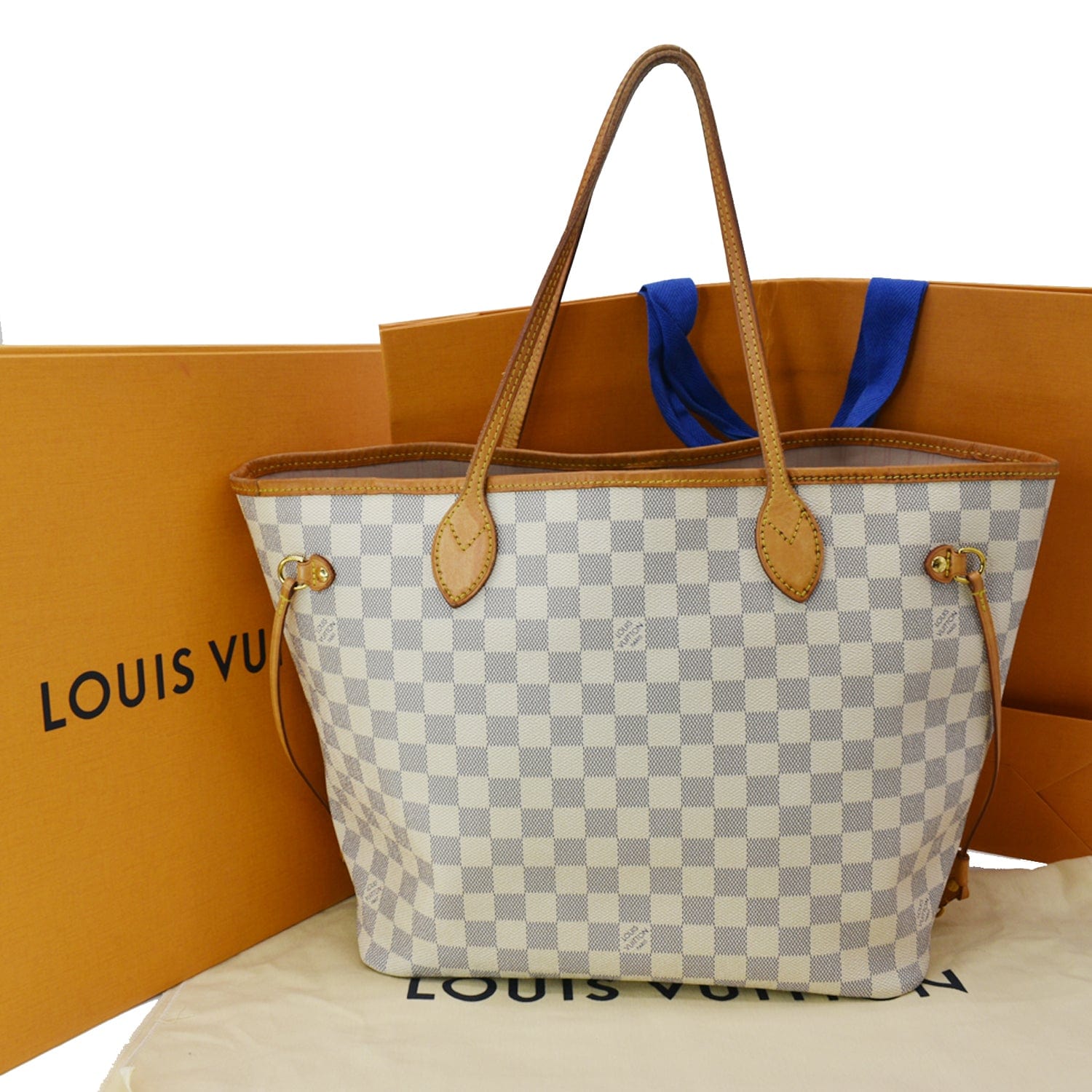 Louis Vuitton Damier Azur Canvas Neverfull MM Bag Louis Vuitton
