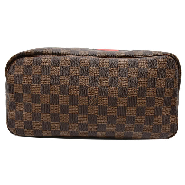 Louis Vuitton Neverfull Patches MM Damier Ebene Tote Bag Brown