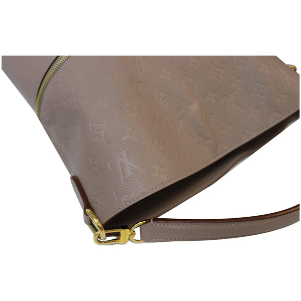 LOUIS VUITTON Melie Empreinte Leather Hobo Bag Beige