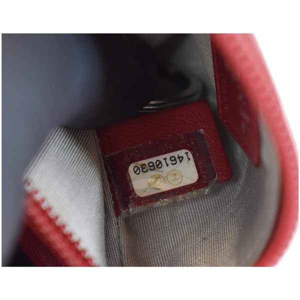 Chanel CC Key Ring Lambskin Leather Coin Case Purse code